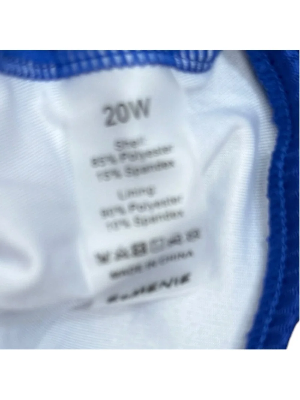 Eomenie 4XL 20W Blue Ribbed Tankini High Waisted Swim Set NWT